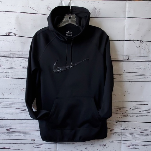 Nike Tops - Nike dry fit black in black hoodie